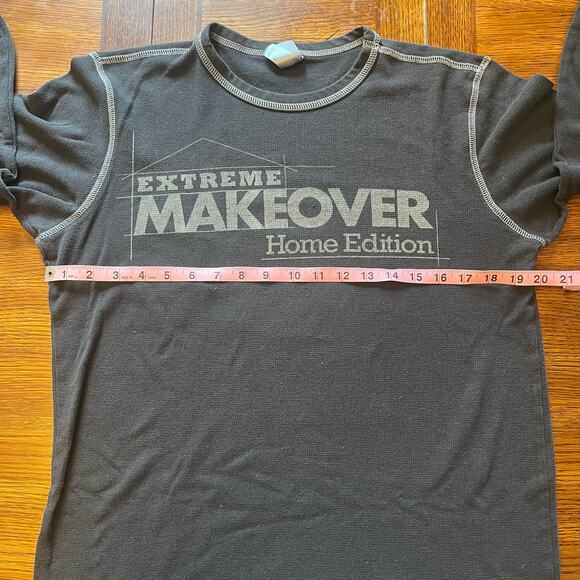 🛠️ Vintage Extreme Makeover Home Edition L/S Thermal Waffle Crew Shirt Large - Picture 6 of 10